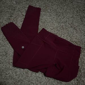 Lululemon Athletica Deep Red Leggings
